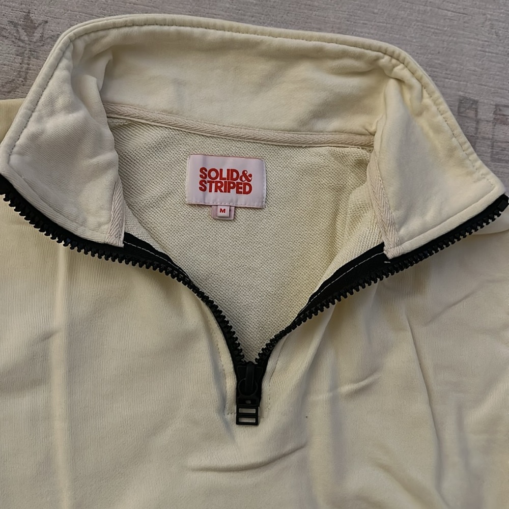 Solid & Striped Half Zip Sweatshirt - image 2
